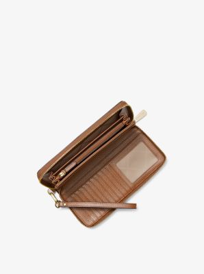 Étui à sangle continental en cuir grainé