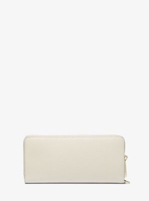 Pebbled Leather Continental Wristlet