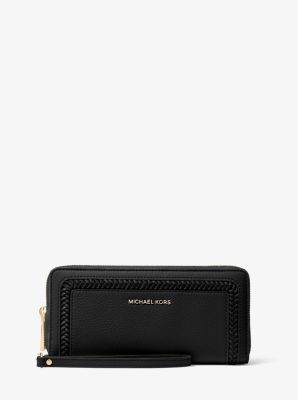 michael kors pebbled leather wristlet