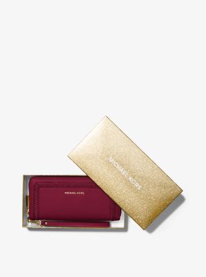 michael michael kors leather continental wristlet