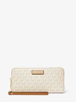 michael kors logo continental wristlet