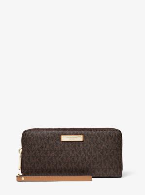 michael kors logo continental wristlet