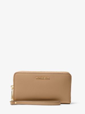 Large Crossgrain Leather Smartphone Wristlet | Michael Kors