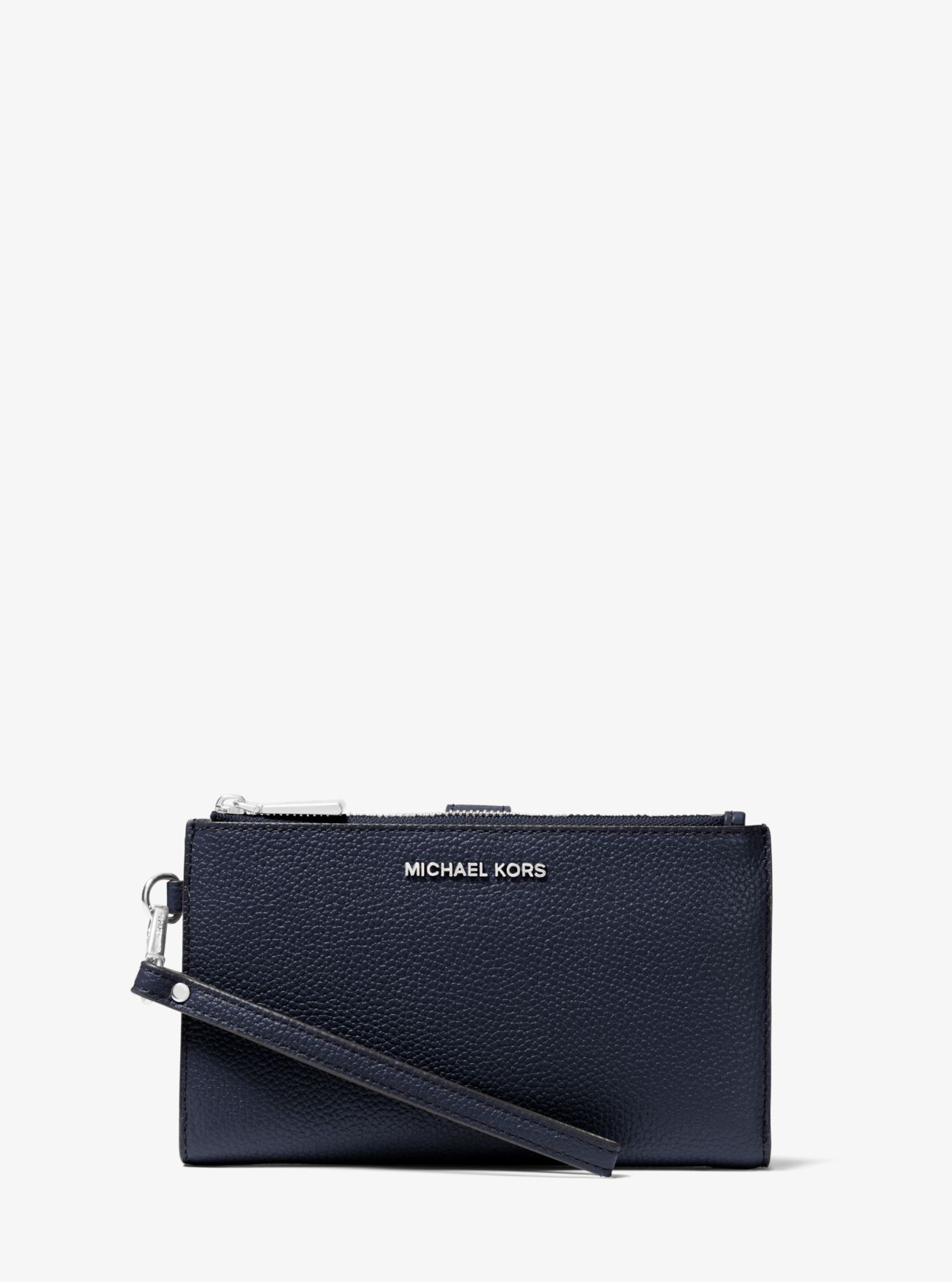 MK Adele Leather Smartphone Wallet - Blue - Michael Kors