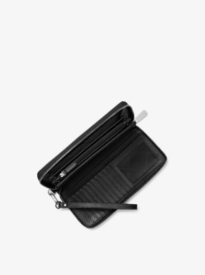 leather continental wristlet