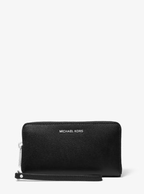 michael michael kors large leather smartphone wristlet