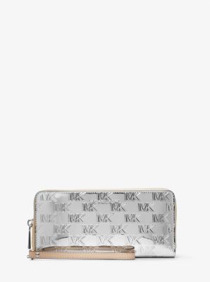 Large Logo Embossed Patent Continental Wallet image number 0