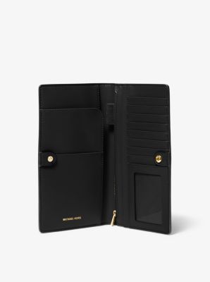 Pebbled Leather Passport Wallet