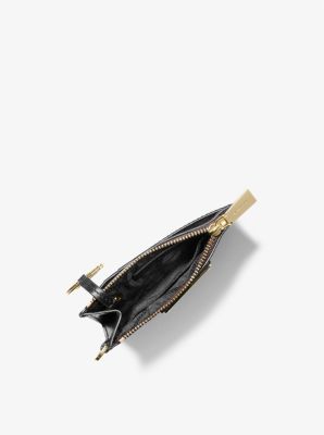Small Logo and Leather Coin Wristlet image number 2
