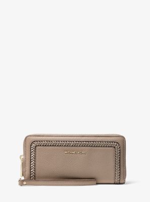 leather continental wristlet