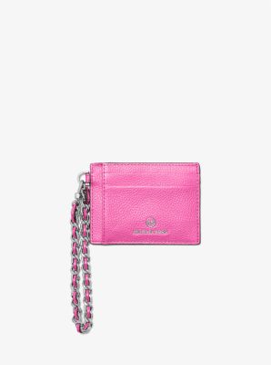 Small Pebbled Leather Chain Card Case image number 0