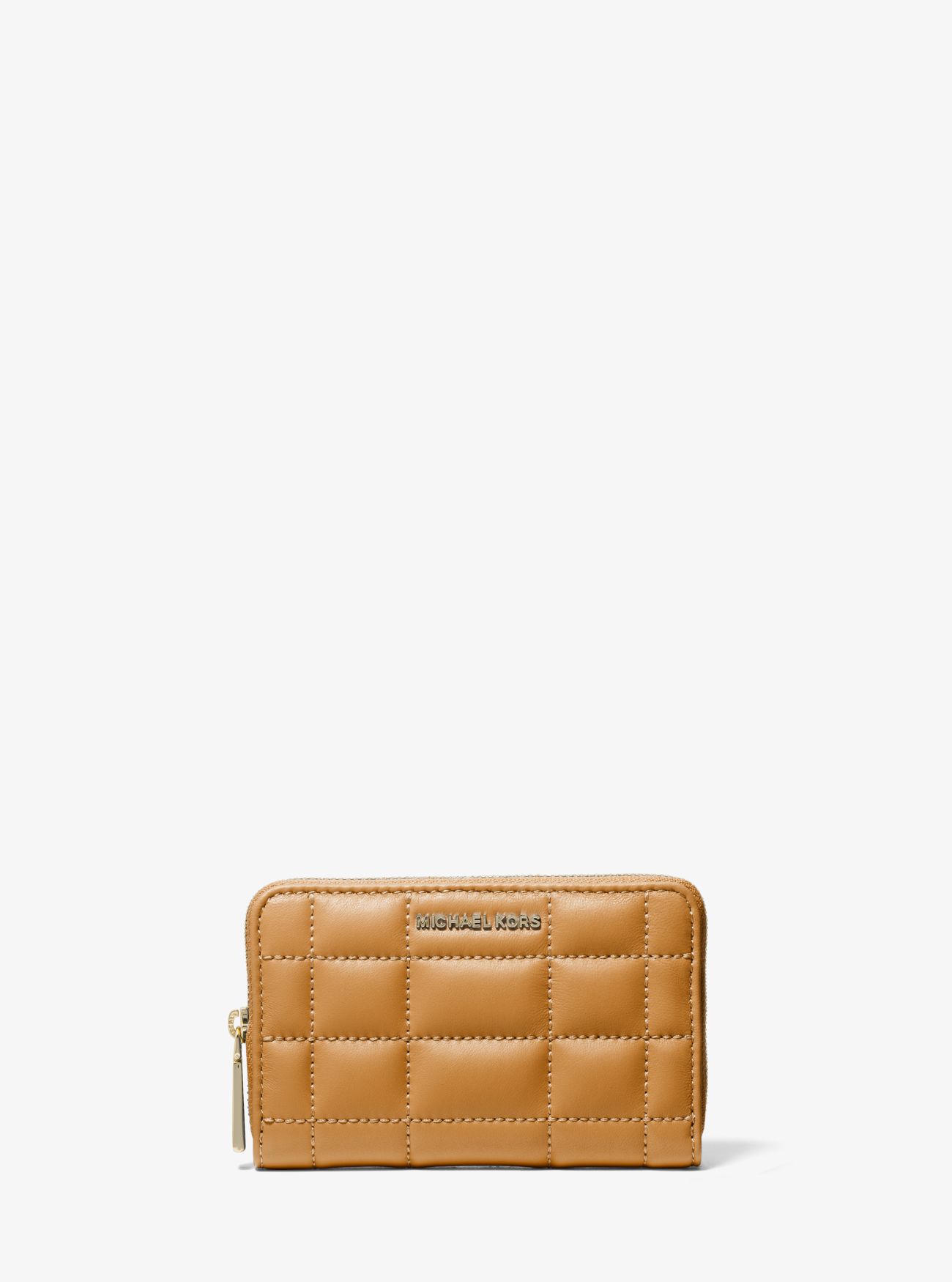 MK Small Quilted Leather Wallet - Brown - Michael Kors