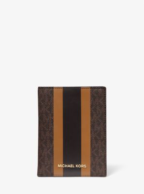 Bedford Travel Medium Logo Stripe Passport Wallet | Michael Kors