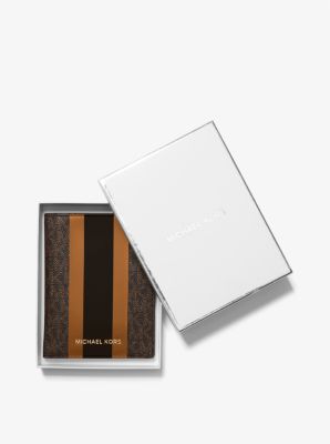 Bedford Travel Medium Logo Stripe Passport Wallet