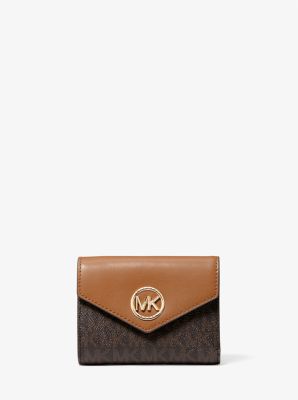 Jet Set Charm Small Logo and Leather Envelope Trifold Wallet