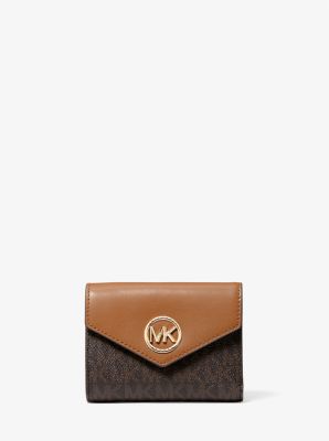 Carmen Medium Logo and Leather Tri-Fold Envelope Wallet | Michael Kors