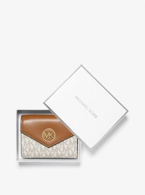 Carmen Medium Logo and Leather Tri-Fold Envelope Wallet image number 1