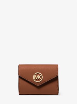 Carmen Medium Saffiano Leather Tri-Fold Envelope Wallet | Michael Kors