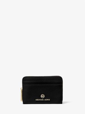 small pebbled leather wallet michael kors