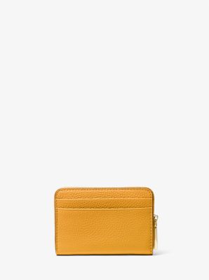 Jet Set Small Pebbled Leather Wallet in MARIGOLD | Michael Kors