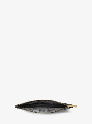 Large Pebbled Leather Wristlet image number 1