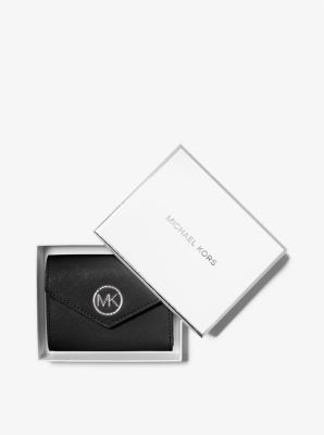 Jet Set Charm Small Logo and Leather Envelope Trifold Wallet