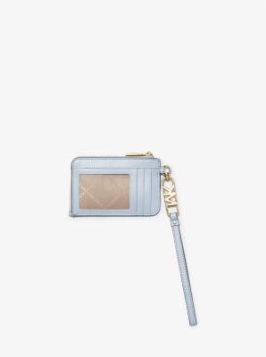 Tarjetero de piel con motivo de cocodrilo en relieve in AZUL PÁLIDO | Michael Kors