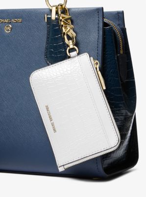 Crocodile Embossed Leather Card Case image number 3