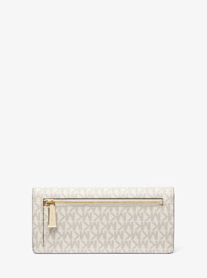 Jet Set Large Signature Logo Wallet Michael Kors