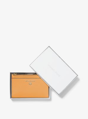 Small Pebbled Leather Double Zip Card Case image number 2