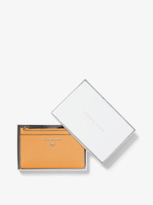 Petit porte-cartes en cuir grainé avec fermeture éclair double image number 2