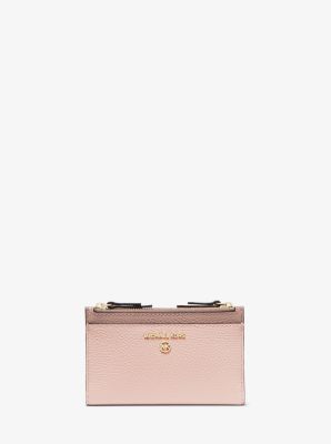 michael kors pebble leather slim card case