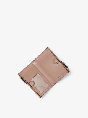 michael michael kors pebble leather slim card case