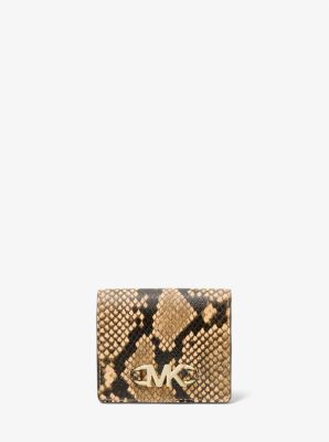 Whitney Small Butterfly Camo Leather Chain Wallet Michael Kors
