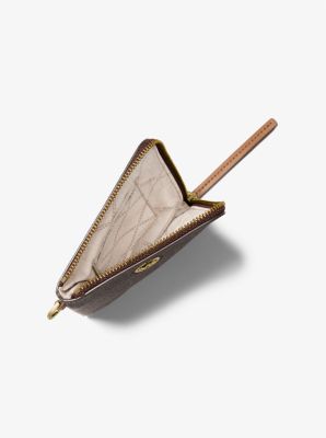Heritage Medium Logo  Zip Pouch Lanyard in BRN/ACORN | Michael Kors