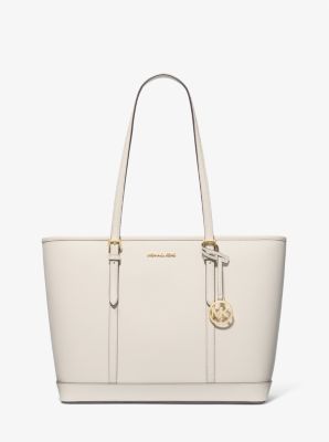 Michael kors jet set tote white on sale