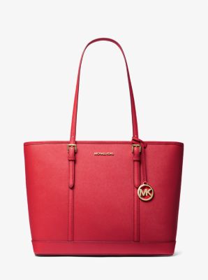 Michael Kors Jet Set Travel Large Saffiano Leather In Red