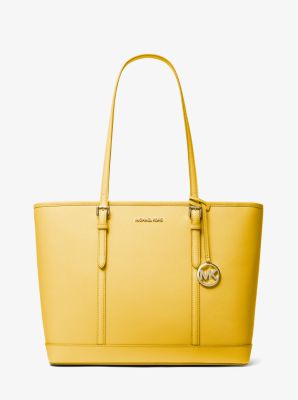 Jet Set Travel Large Saffiano Leather Tote Bag in DAISY YELLOW | Michael Kors