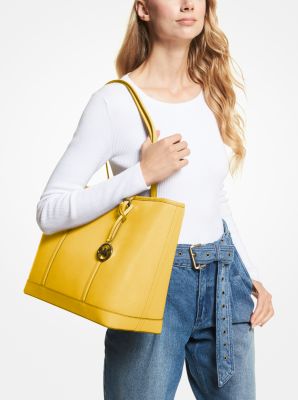 Grand sac fourre-tout Jet Set Travel en cuir Saffiano in JAUNE MARGUERITE | Michael Kors