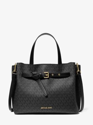 Bolso satchel Emilia grande con logotipo