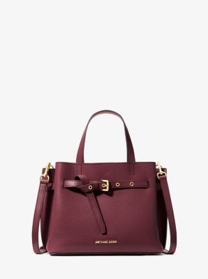 Bolso satchel Emilia pequeño de piel granulada