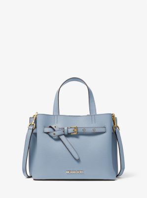Michael Kors Emilia Small Satchel Crossbody Bag Luggage Pebbled Leather