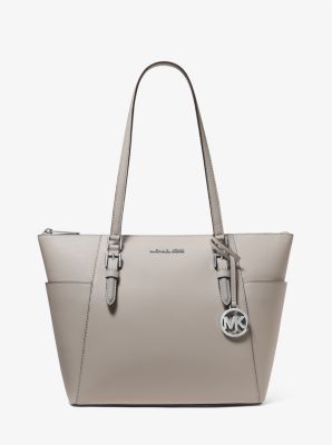 Charlotte Large Saffiano Leather Top-Zip Tote Bag