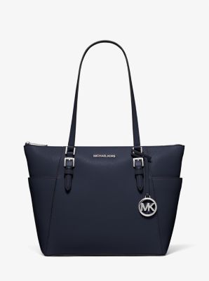 Charlotte Large Saffiano Leather Top-Zip Tote Bag | Michael Kors