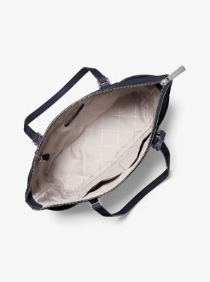 Charlotte Large Saffiano Leather Top-Zip Tote Bag | Michael Kors