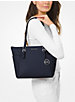 Charlotte Large Saffiano Leather Top-Zip Tote Bag image number 2