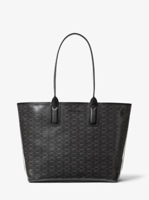 Michael Kors 35F1G2JT3C Jodie Large Logo Jacquard Tote Bag Black