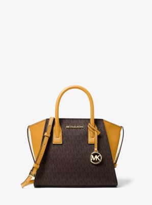 Avril Small Logo Top-Zip Satchel | Michael Kors