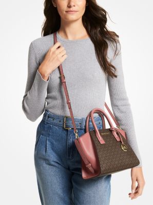 Avril Small Logo Top-Zip Satchel image number 3