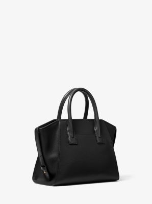 Avril Small Leather Top-Zip Satchel